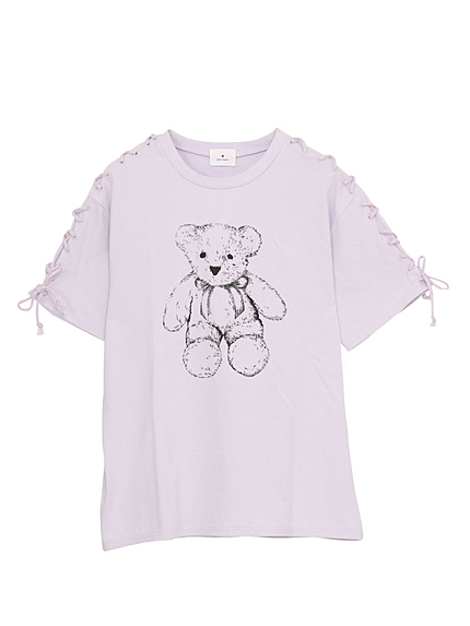 レースアップくまTシャツ