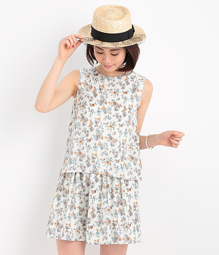 ボタニカルプリントオールインワン