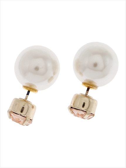 ストーン&パール 2wayピアス