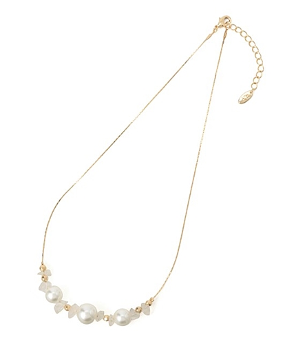 パール/ストーンショートネックレス