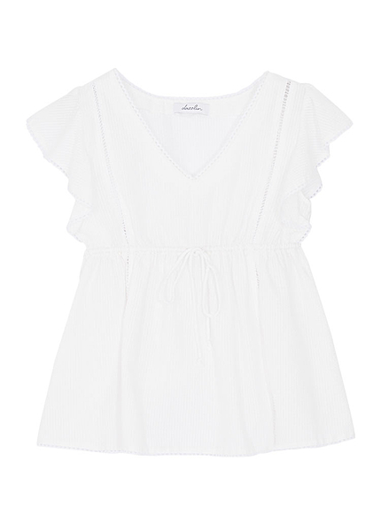 サッカーストライプブラウス