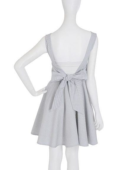 バックリボンフレアワンピース