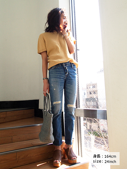 【Casual】ウエストリメイクストレートデニム