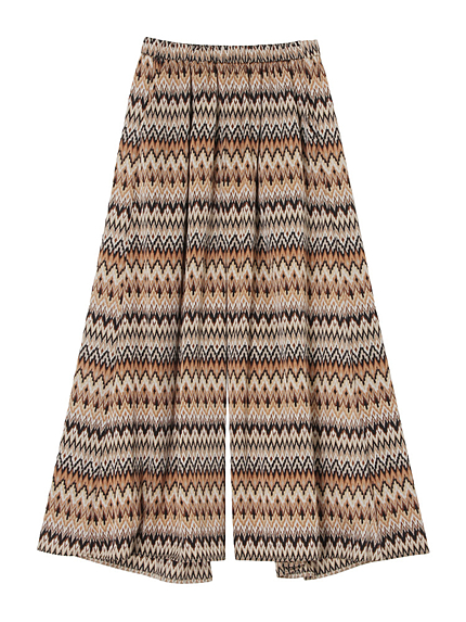 【Casual】総柄フレアパンツ