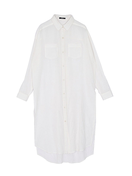 【CASUAL】サイドスリットロングシャツ