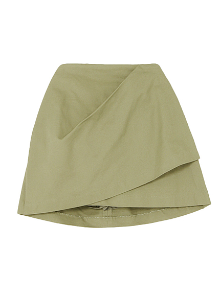 【CASUAL】タック台形ミニスカート