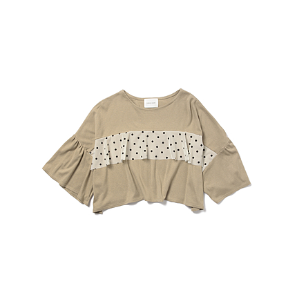 CAROLINA GLASER / ドットチュールフリル プルオーバー