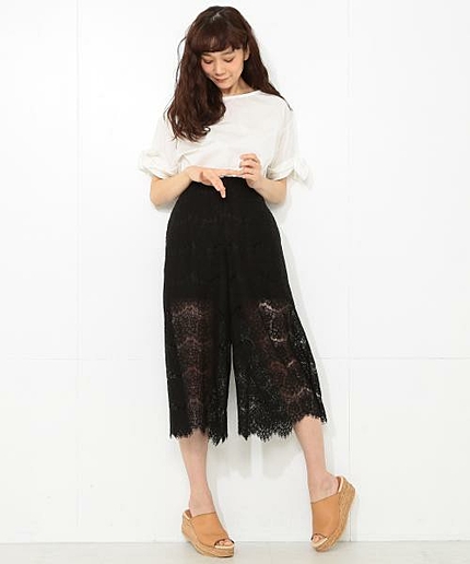 CAROLINA GLASER / レース ガウチョパンツ