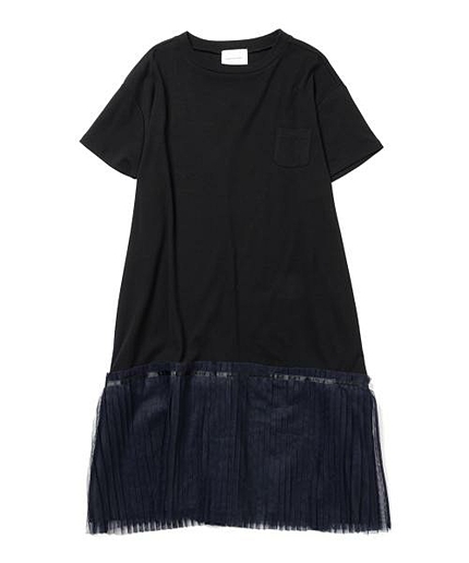 CAROLINA GLASER / カット チュールプリーツ ワンピース