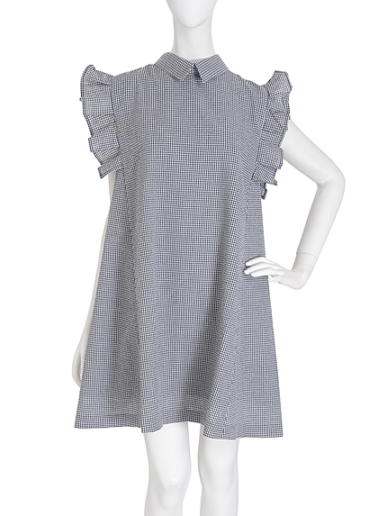 スリーブプリーツOP