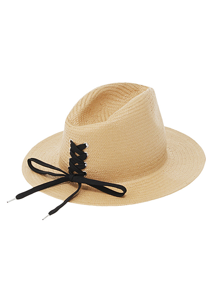 【SELECT】バックレースUPペーパーハット