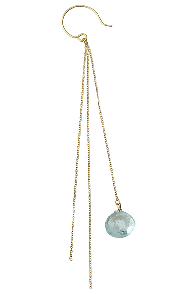 アクアマリンロングピアス