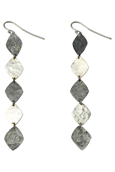 ダイヤプレートドロップピアス