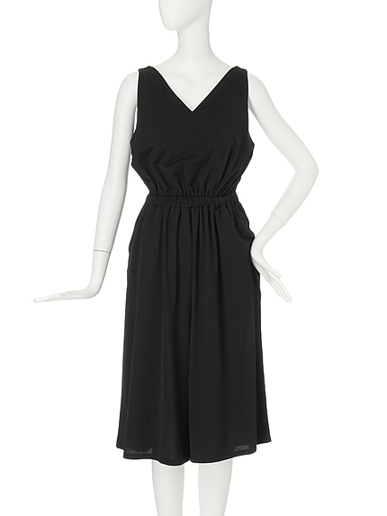 【CASUAL】Vネックガウチョオールインワン