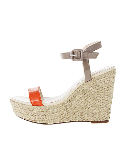 バイカラーウェッジサンダル