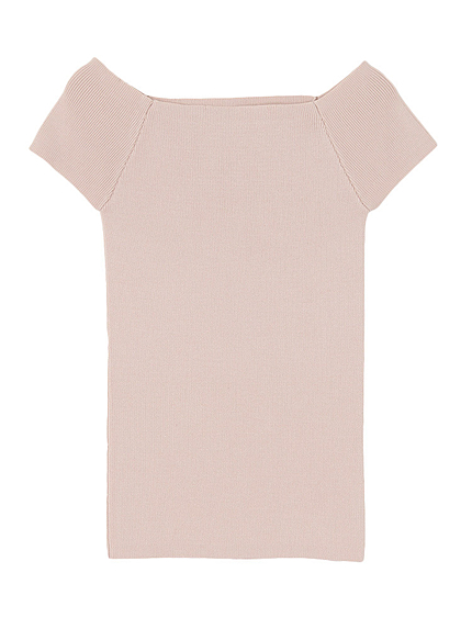 ショートスリーブオフショルニット