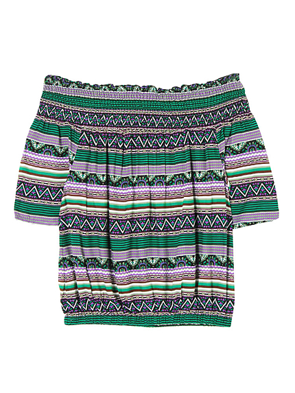 マルチボーダーオフショルTOPS