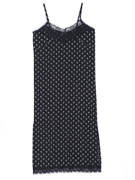 ランジェリーミディワンピース