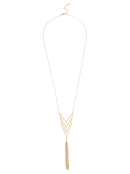 フリンジロングネックレス