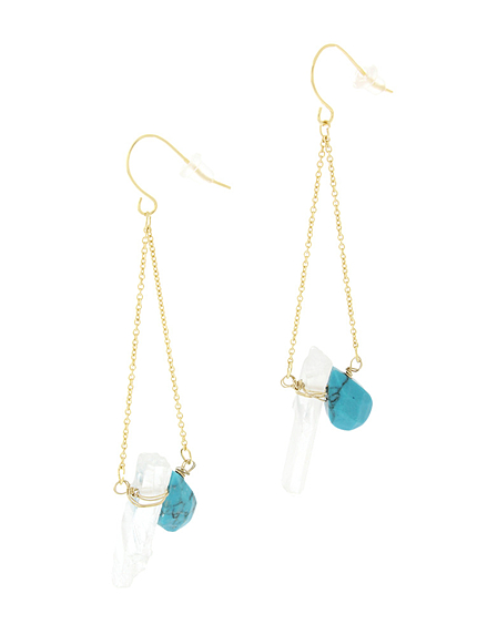 ダブルストーンピアス