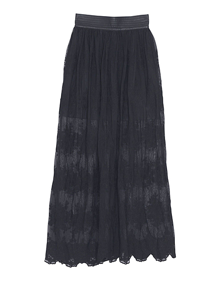 レイヤーチュールスカート