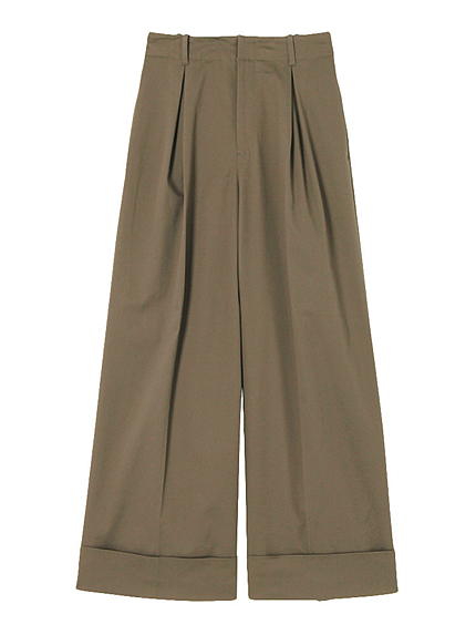 ツイルストレッチワイドパンツ