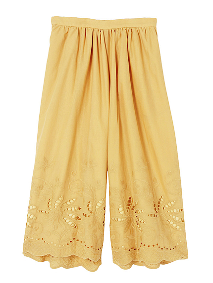 【DUO】 カットワークガウチョパンツ