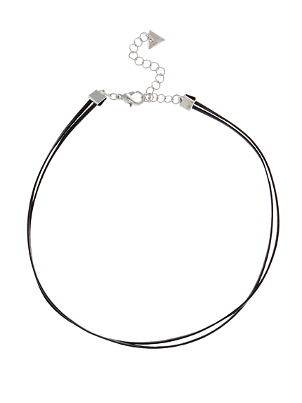 W fake leatherチョーカー