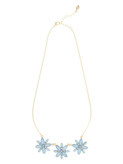 カラ―アクリルフラワーネックレス