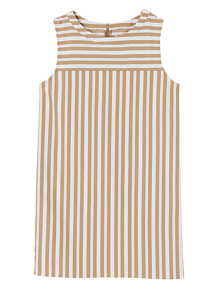 イレギュラーストライプボックスワンピース