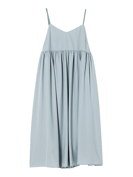 バックプリーツキャミワンピース