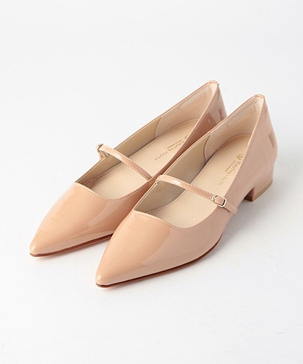 BY DRESS フェイクエナメルストラップパンプス2.0