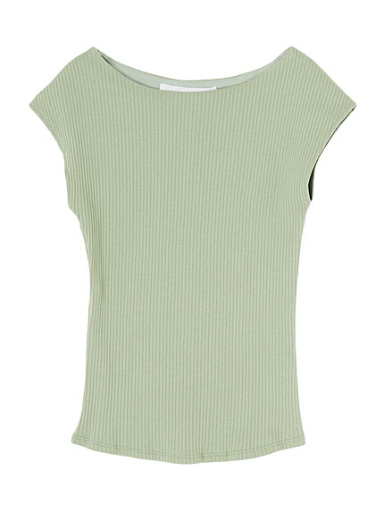 テレコボートネックトップス