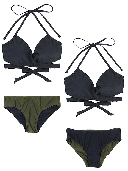 リバーシブルbottomカシュクールビキニ【無地】