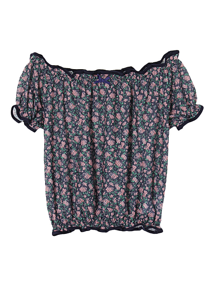 【sc】ミニバラレースパイピングブラウス