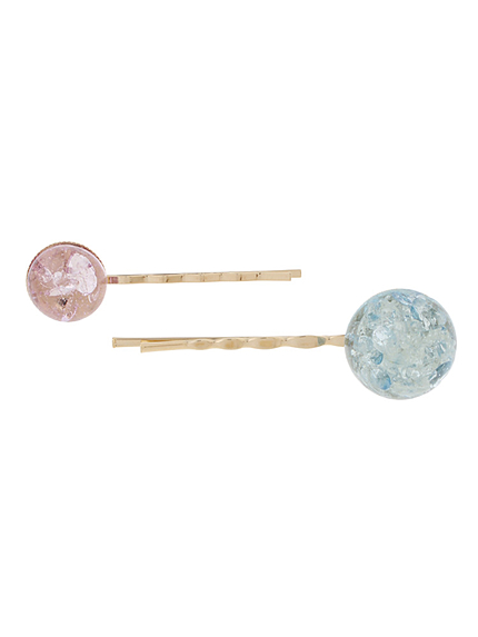 【goods】クリアボールヘアピン