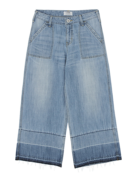 ワイドベーカーデニムパンツ