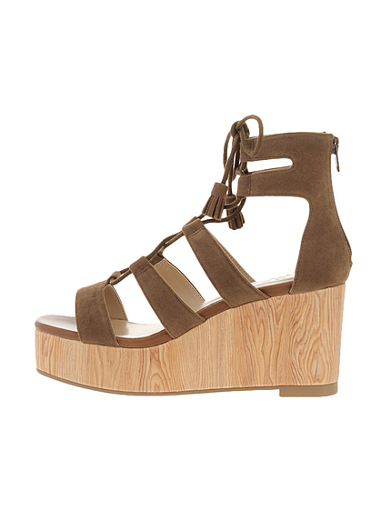 レースアップデザインサンダル