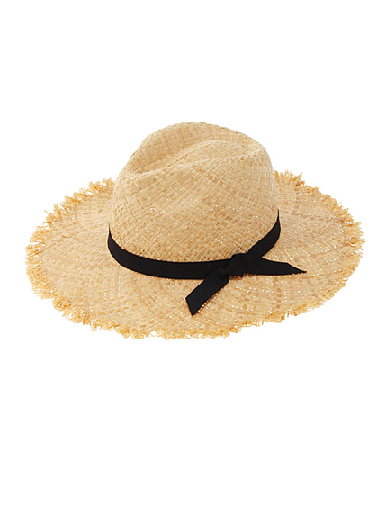 リボン麦わらHAT