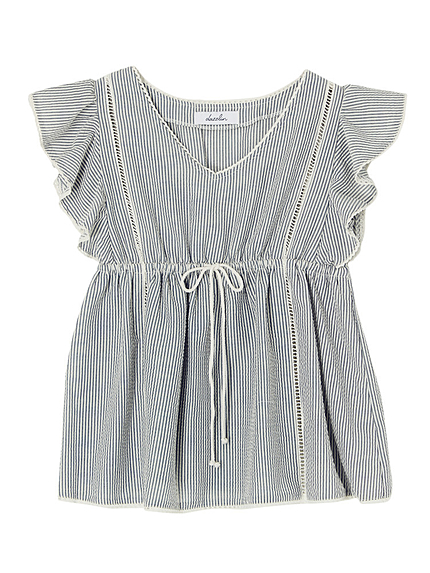 【sc】サッカーストライプブラウス