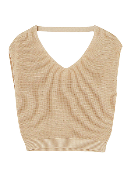 BACK V OPENニット
