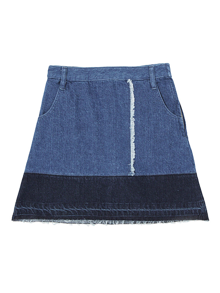 【sc】パッチワークデニムミニスカート