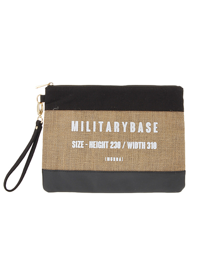 【LIFE】MessageジュートクラッチBAG