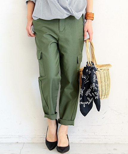 【WEB限定】by∵ ※テーパードカーゴパンツ