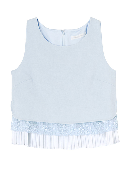 【DUO】ジプシーサップ プリーツ×レースブラウス