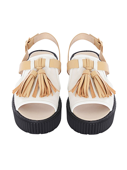 【6月中旬配送予定】LEATHER TASSEL SANDAL