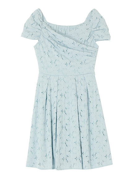 【DUO】 カットレースカシュクールワンピース