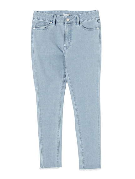 ヘムフリンジスキニーデニムパンツ