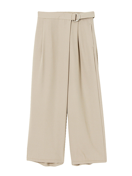 【WEB限定】バックルポイントジョーゼットクロップドパンツ