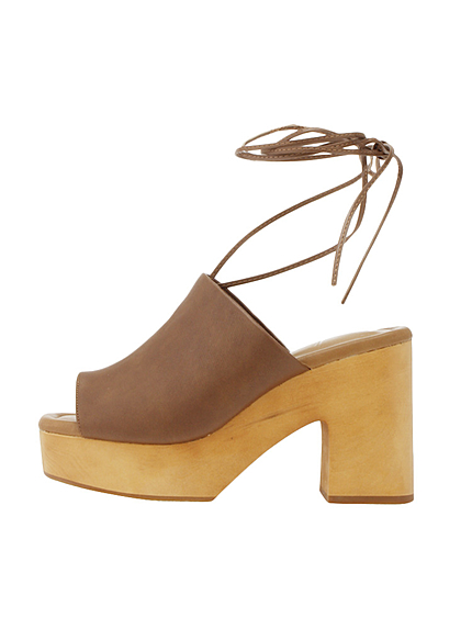 Woodヒールオープントゥサンダル